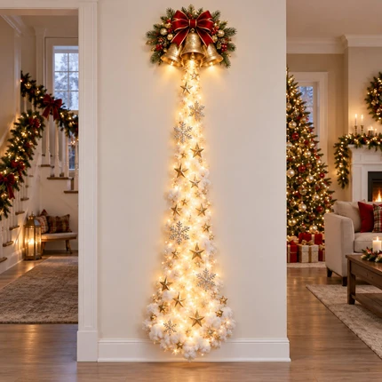 🎄 Christmas Magic Trail Wall Light – Festive LED Hanging Decor