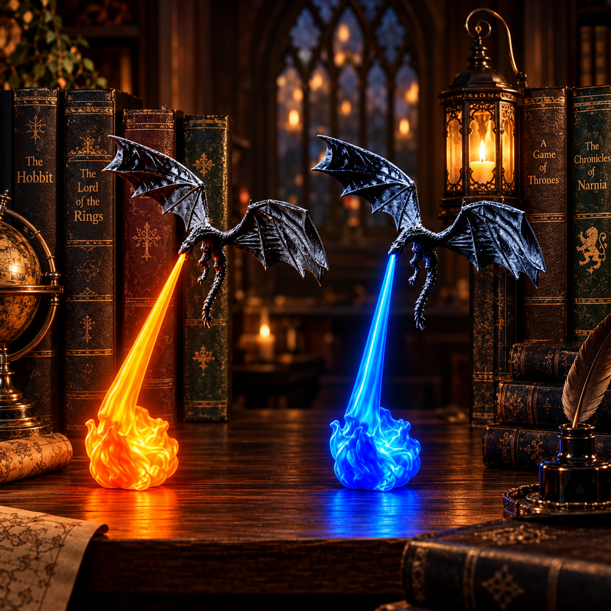 ๐ 3D Dragon LED Book Nook Light โ Mystical Fantasy Bookshelf Decor