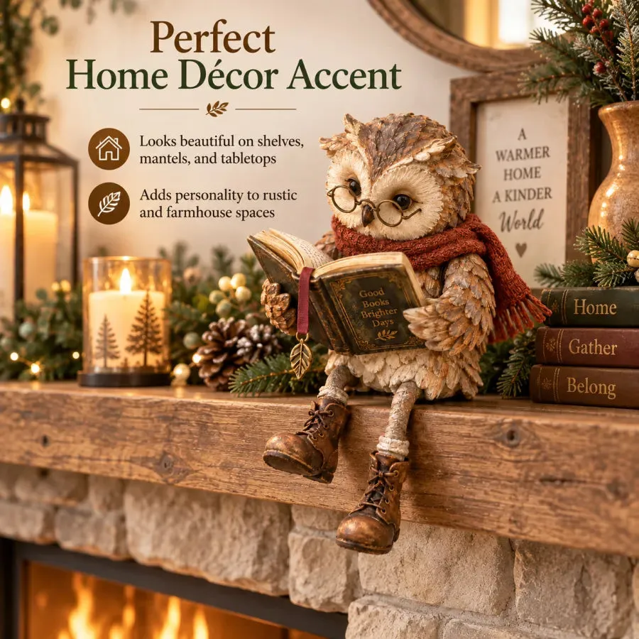 π¦ Reading Owl Figurine β Cozy Book Lover Shelf Decor & Thoughtful Gift