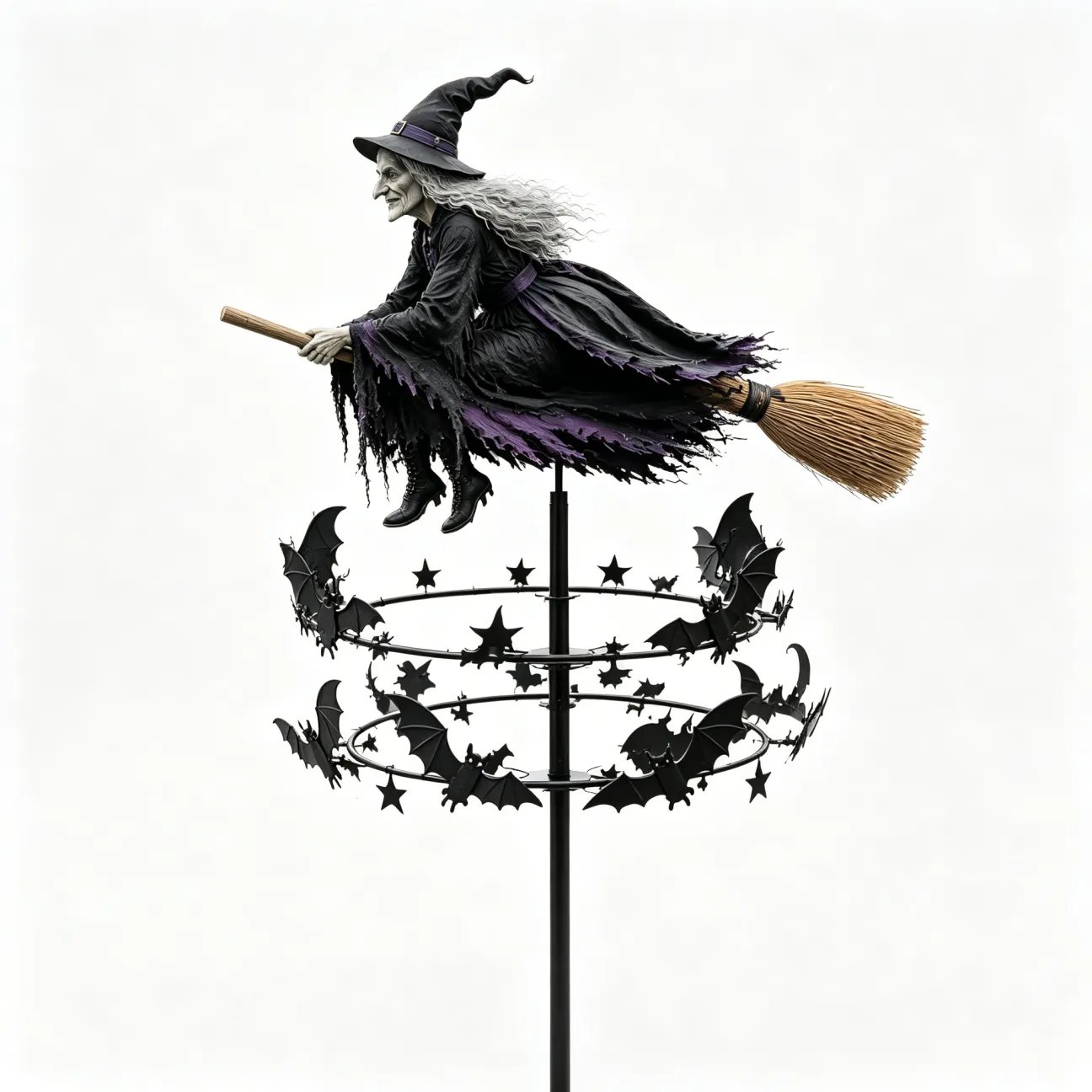 🔥50% OFF TODAY🔥 Enchanted Witch Garden Wind Spinner 🧙♀️🎃 Outdoor Halloween Yard Decor for Patio, Porch & Garden