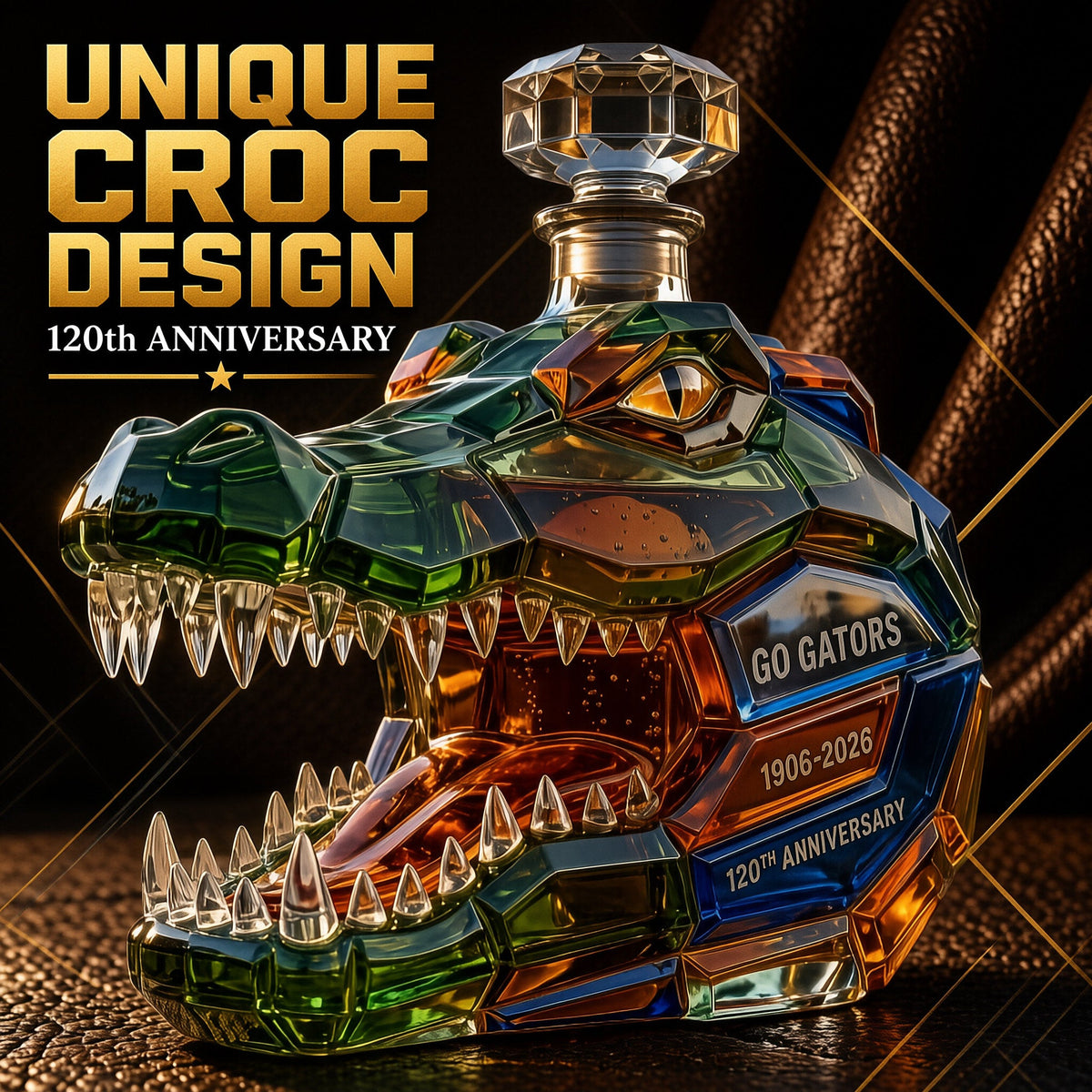 π 120th Anniversary Crocodile Decanter