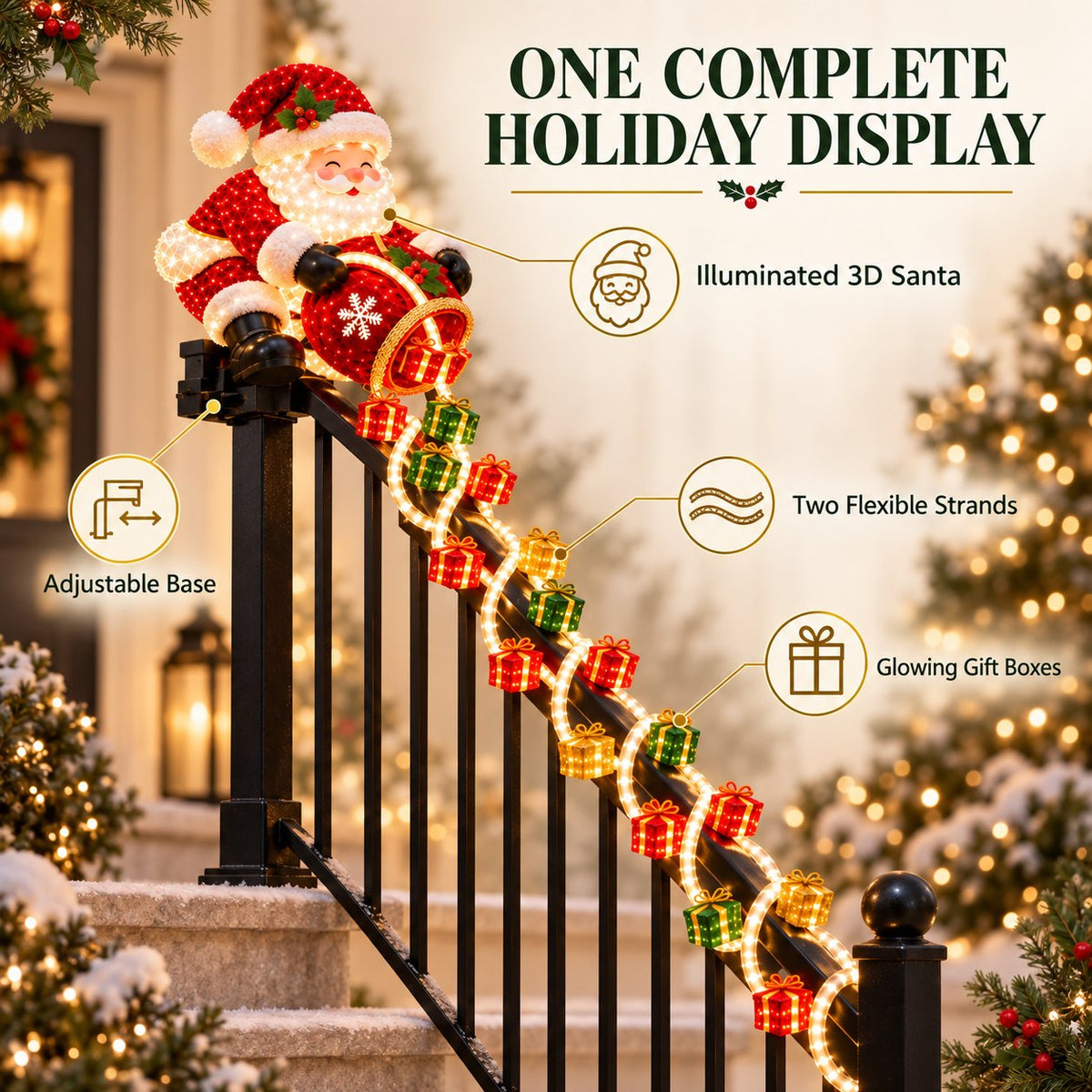 ๐ฅ๐
Santa Magic Gift Cascade Railing Light