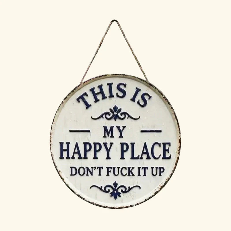 🎁For the Best Mom and Best Self! "This Is My Happy Place" Door Sign