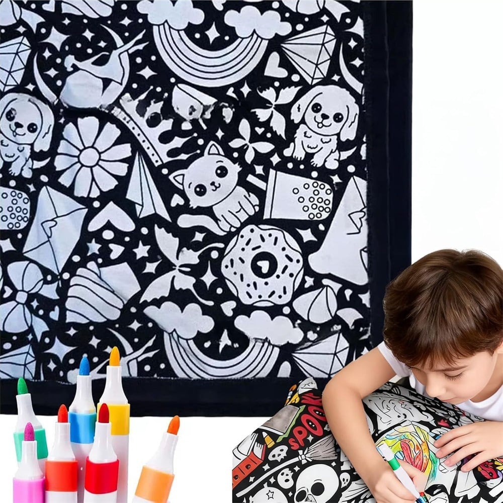 π¨ DIY Doodle Blanket β Color, Create & Make It Uniquely Yours! β¨