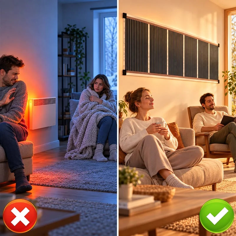 ⚡ 3-S Rapid Heating🔥 Upgraded Far-Infrared Ceramic Wall Heater – Energy Efficient,Low Noise & Quiet Comfort🔥✨