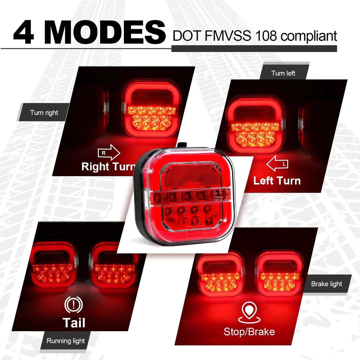🚚 🔥Wireless Magnetic LED Trailer Lights Kit – Tail, Brake & Turn Signals
