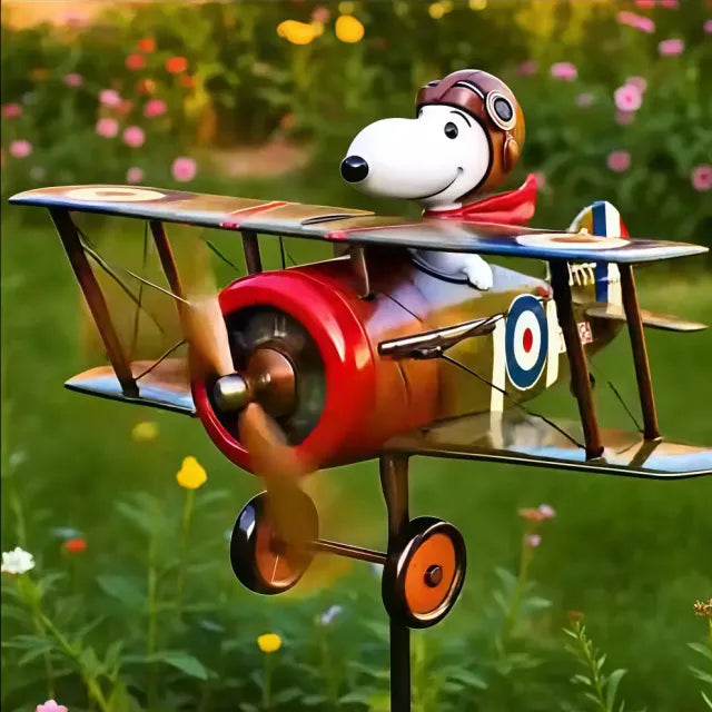 🔥LAST DAY - 50% OFF🎁 250th USA Patriotic Pilot Pup Garden Windmill