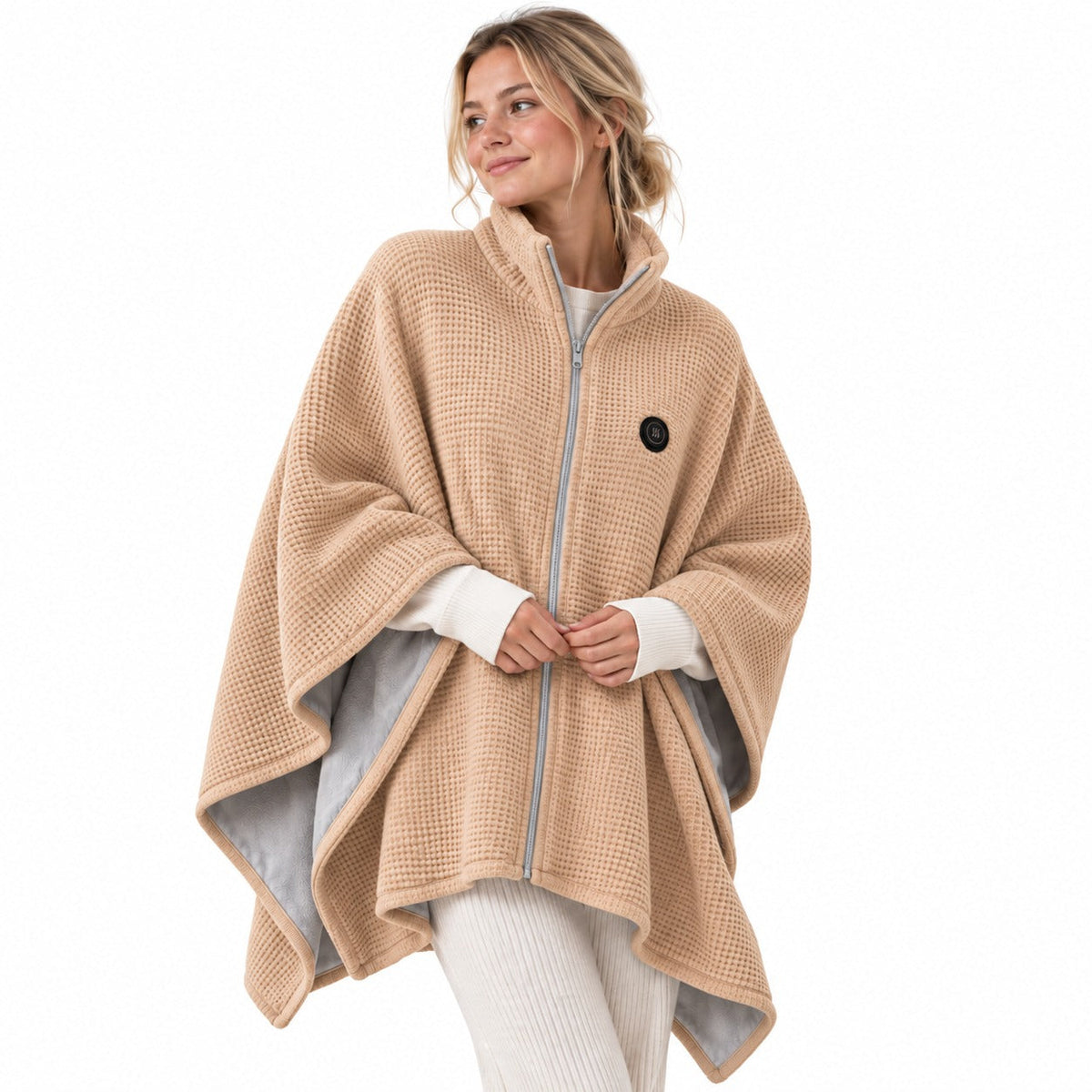 Ahlwocore wearable heated blanket shawl - Beige