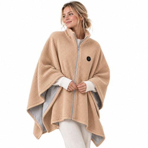 Ahlwocore wearable heated blanket shawl - Beige