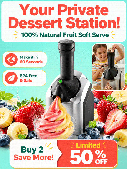 🍦 Healthy Fruit Ice Cream Maker | 100% Natural Dessert | No Sugar Added | BPA-Free | Kids Safe 🍓