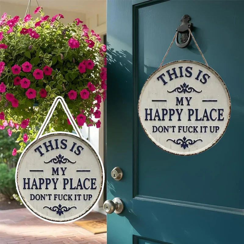 🎁For the Best Mom and Best Self! "This Is My Happy Place" Door Sign