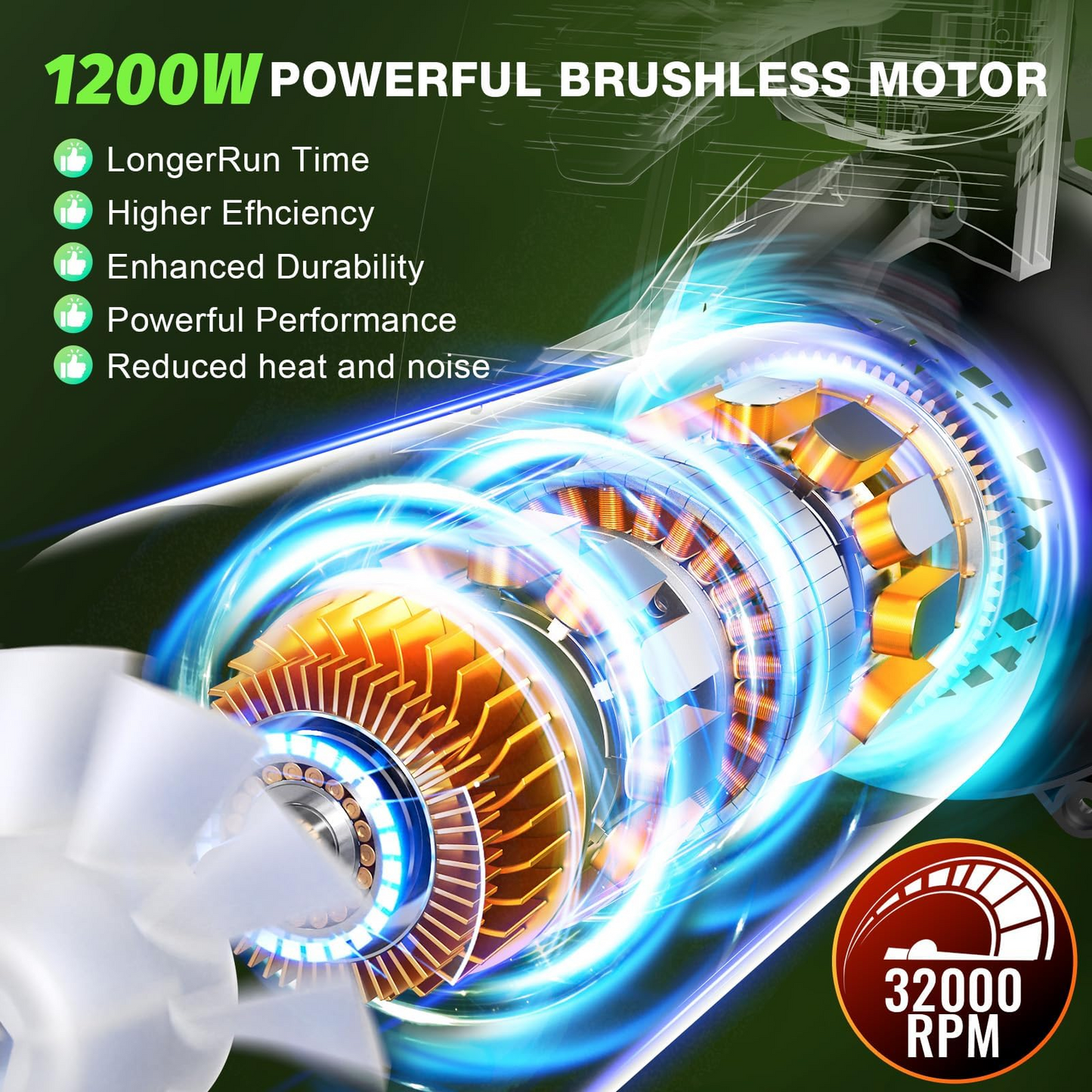 🍂❄️ One Blower, All Seasons! 1200W Cordless Power for Leaves, Heavy Snow & More ⚡