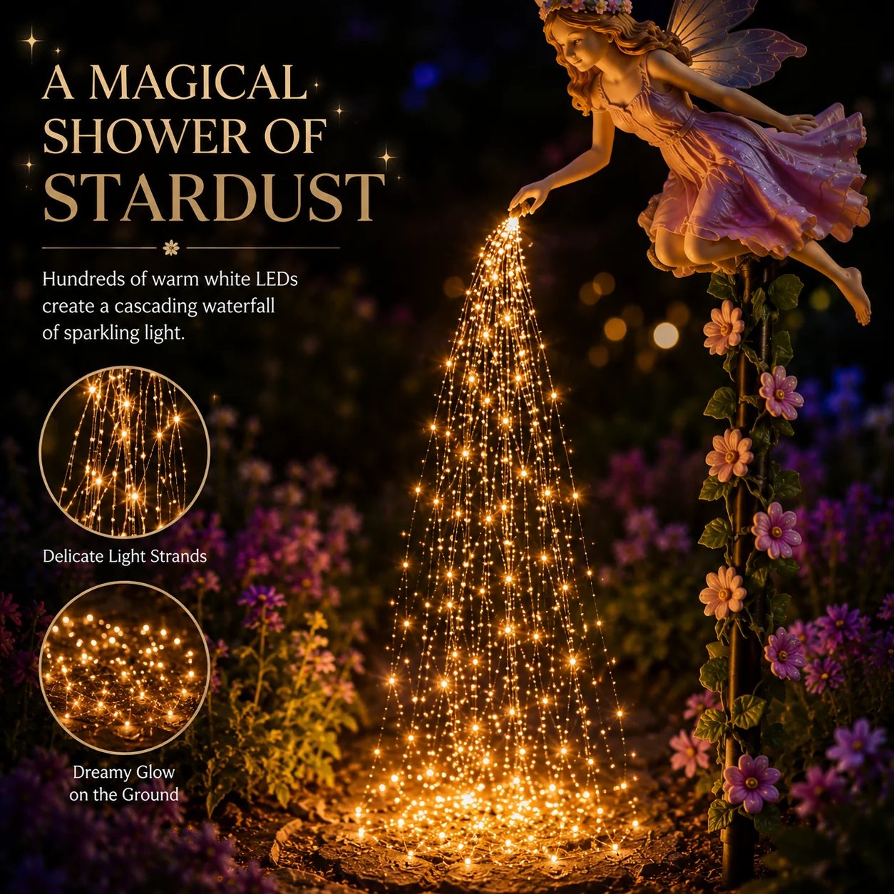 🔥Today 49% OFF🧚‍♀️Fairy Sprinkling Magic Dust Garden Light🌸