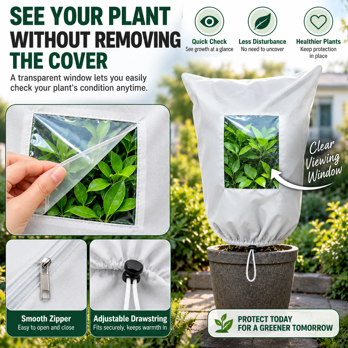 Plant Frost Protection Cover – Breathable Reusable Cover