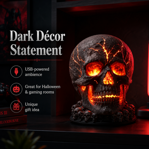 Last Day 45% OFF & Free Shipping🔥🔥Molten Skull Lava Lamp💀