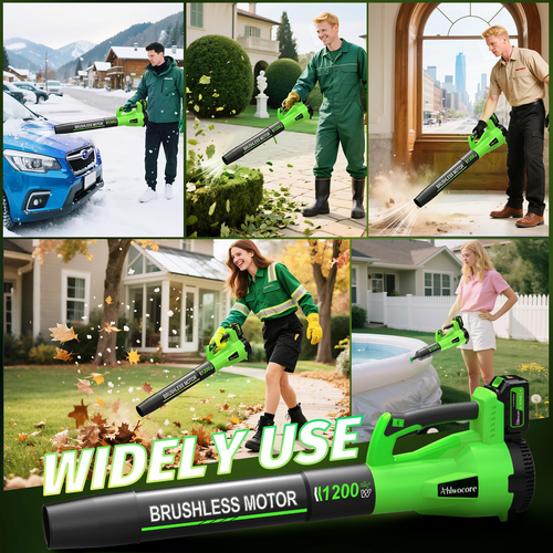 🍂❄️ One Blower, All Seasons! 1200W Cordless Power for Leaves, Heavy Snow & More ⚡