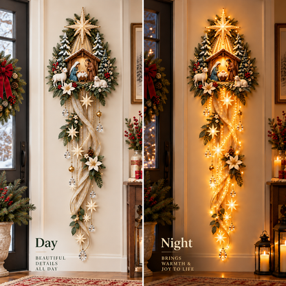 ✝️Nativity Star Cascade Wall Hanging – Faith-Centered Christmas Statement Piece