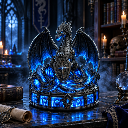 🐉 Gothic Dragon Guardian – Glowing Medieval Fantasy Decor