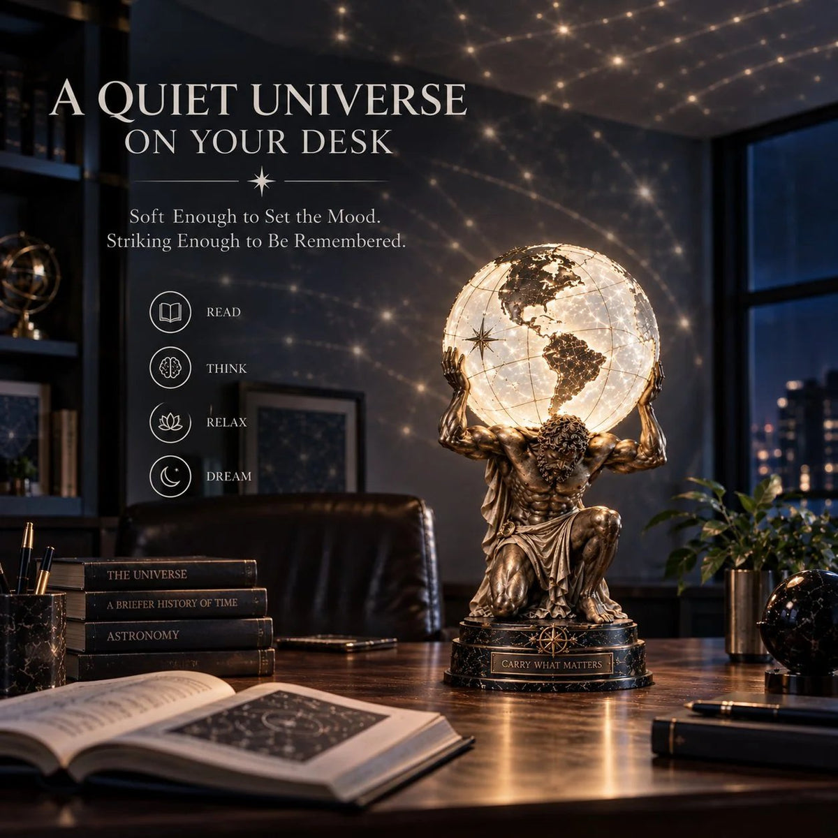 💯🌍 Atlas Illuminated World Sphere Lamp🌌