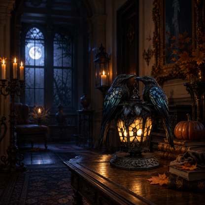 💟Mysterious Glow - Gothic Raven & Cardinal Night Lamp🐦‍⬛🔥