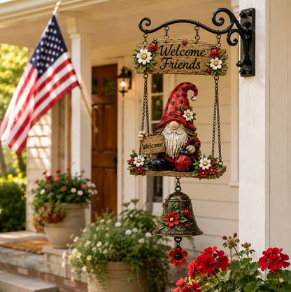 ⏰Limited Time 50% OFF🐞 Rustic Gnome Bell – Charming Garden Yard Decor