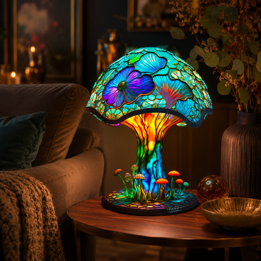 ✨ Tiffany-Style Mushroom Lamp | Vintage Charm & Warm Ambient Glow