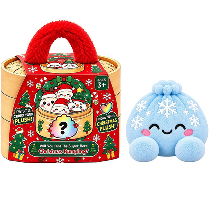 🤗💙 Squishy Dumpling Plush with Steamer Basket – Slow-Rise Cute Collectible🥟🎁