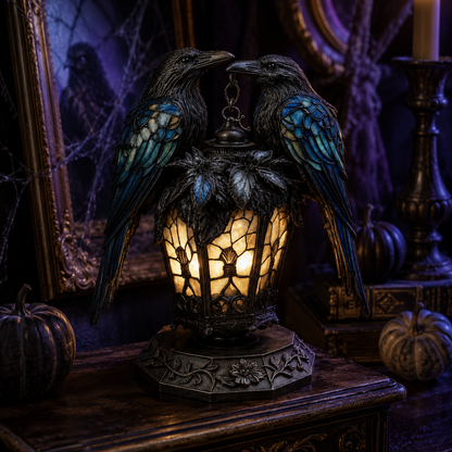 💟Mysterious Glow - Gothic Raven & Cardinal Night Lamp🐦‍⬛🔥