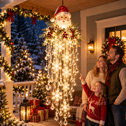 ✨❄️Crystal Cascade Christmas Light — LED Hanging Porch Decoration