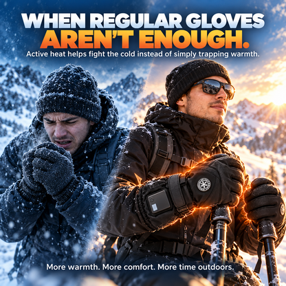 🔥🧤 Rechargeable Heated Gloves – 3 Heat Levels, Touchscreen Winter Gloves