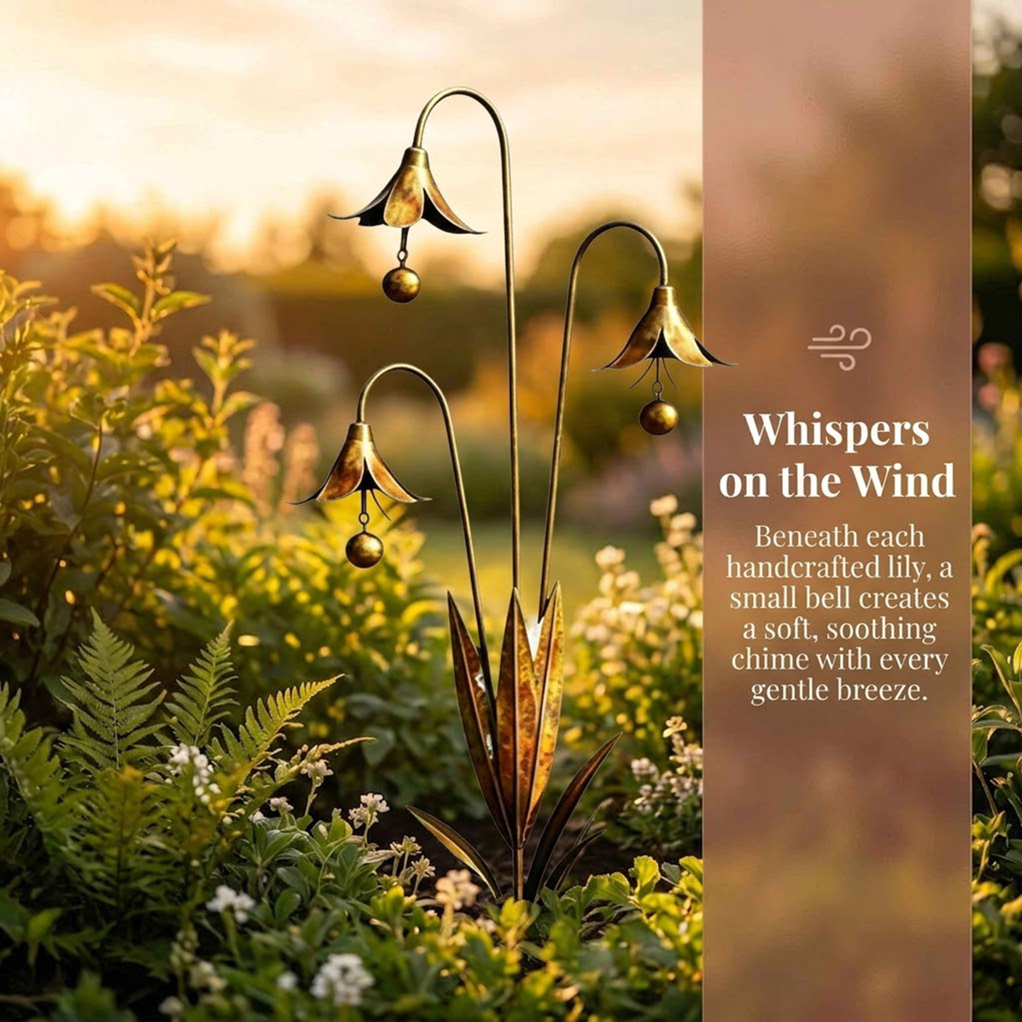 🔔 Enchanting Blue Bellflower Garden Stakes – Add Charm & Gentle Melody to Your Outdoor Space