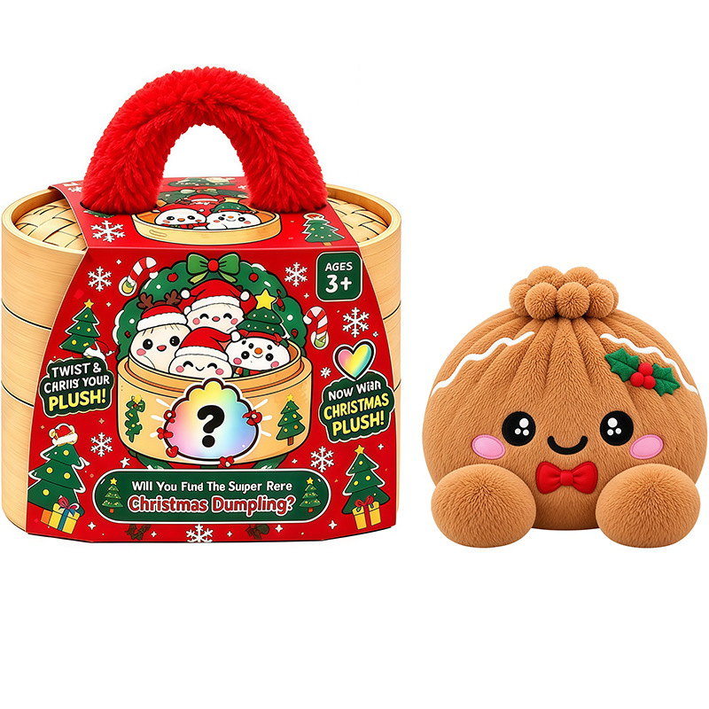 🤗💙 Squishy Dumpling Plush with Steamer Basket – Slow-Rise Cute Collectible🥟🎁