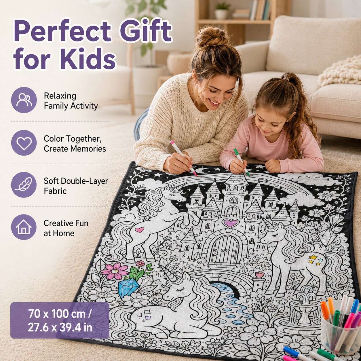 🎨 DIY Doodle Blanket — Color, Create & Make It Uniquely Yours! ✨