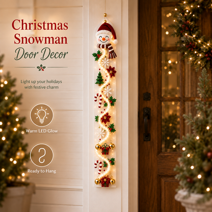 ⛄️🎅🎄 Lighted Christmas Hanging Garland – Festive Doorway Decor