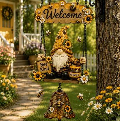 ⏰Limited Time 50% OFF🐞 Rustic Gnome Bell – Charming Garden Yard Decor