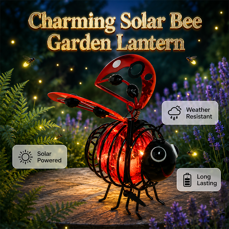 🌙🍃🪴 LIMITED-TIME 50% OFF! Hanging Solar Bee Light – Warm Amber Glow, Flicker-Free, Perfect for Garden Parties, Camping, or Kids’ Rooms – Spread Joy Day and Night 🌞🌜
