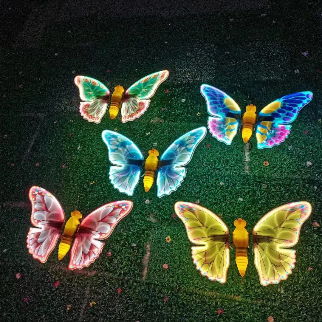 🦋 LED Animatronic Butterfly | Fluttering Wing Luminous Garden Decor
