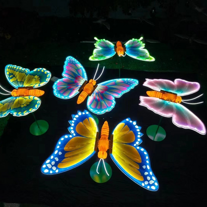 🦋 LED Animatronic Butterfly | Fluttering Wing Luminous Garden Decor