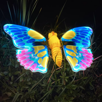 🦋 LED Animatronic Butterfly | Fluttering Wing Luminous Garden Decor