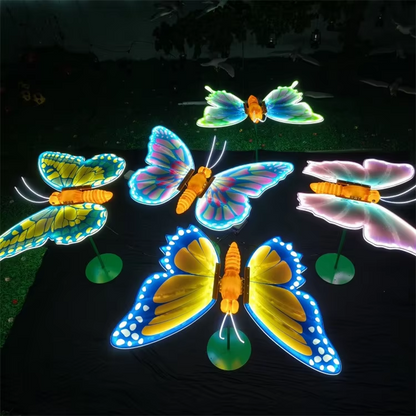 🦋 LED Animatronic Butterfly | Fluttering Wing Luminous Garden Decor