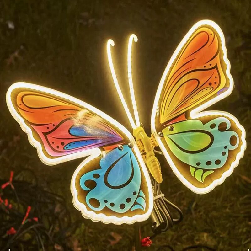🦋 LED Animatronic Butterfly | Fluttering Wing Luminous Garden Decor