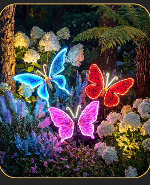 🦋 LED Animatronic Butterfly | Fluttering Wing Luminous Garden Decor