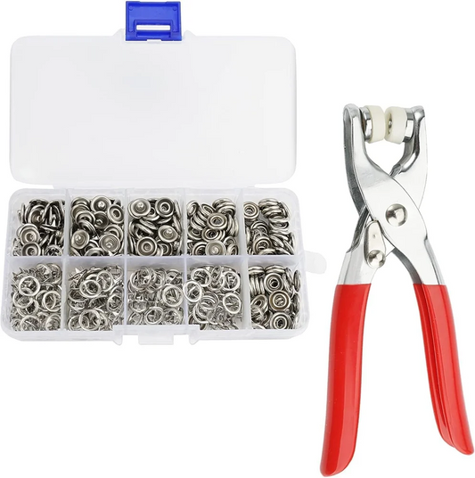 🔥5-Claw Metal Snap Button Pliers Tool Set | Includes a complete set of tools and colored snap buttons