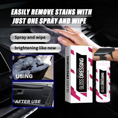 ✨Legendary Gloss Dressing🚗 Multi-Surface Auto Shine for Dashboards, Door Panels, Tires & Trim