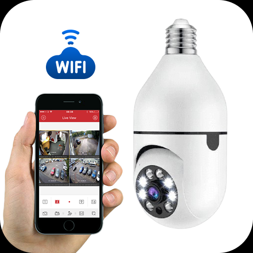 🔦🏠 WiFi Bulb Security Camera | Weatherproof 360° Rotating Surveillance Cam With Smart Motion Alert & Color Night Vision