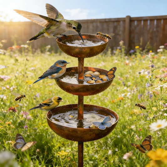 🔥50% OFF HOT SALE🌿 2026 New Rainwater Harvesting Bird Bath Tray Collector - Attract Birds and Beautify Your Garden