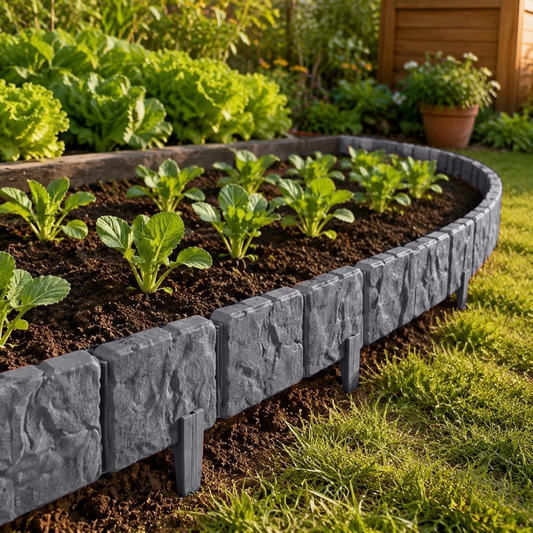 🌿🪨Create Stunning Garden Borders! Imitation Stone DIY Garden Edging Fence
