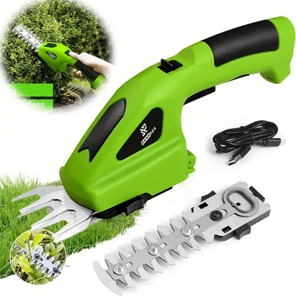 ✂️ Compact One-Hand 2-in-1 Cordless Hedge Trimmer | Up To 60 Mins Long Runtime For Yard Work 🌿