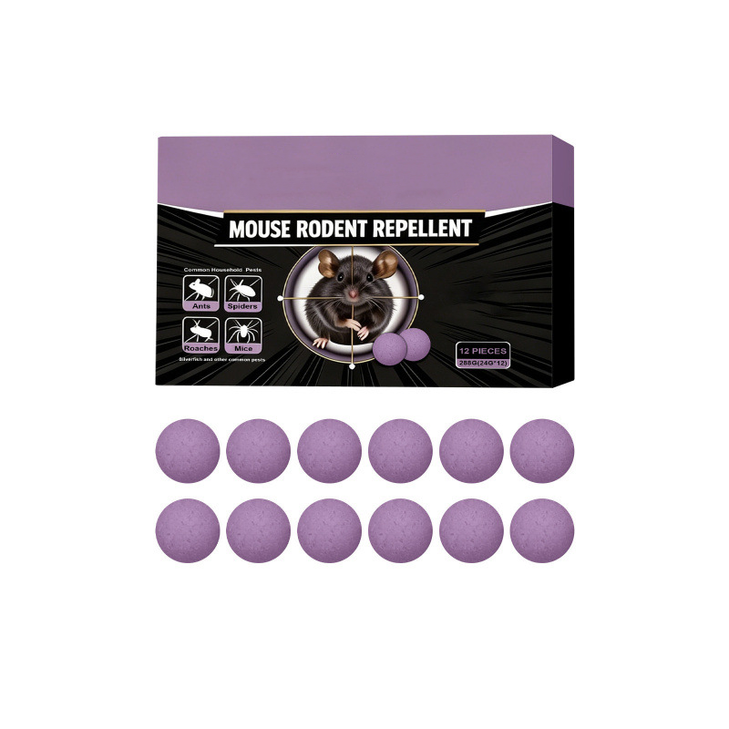 🏠 Rodent Repellent Balls | 12 Individually Wrapped Pieces 🎒 Convenient & Simple To Use, Ideal For Multiple Household Scenarios