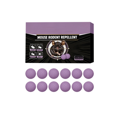 🏠 Rodent Repellent Balls | 12 Individually Wrapped Pieces 🎒 Convenient & Simple To Use, Ideal For Multiple Household Scenarios